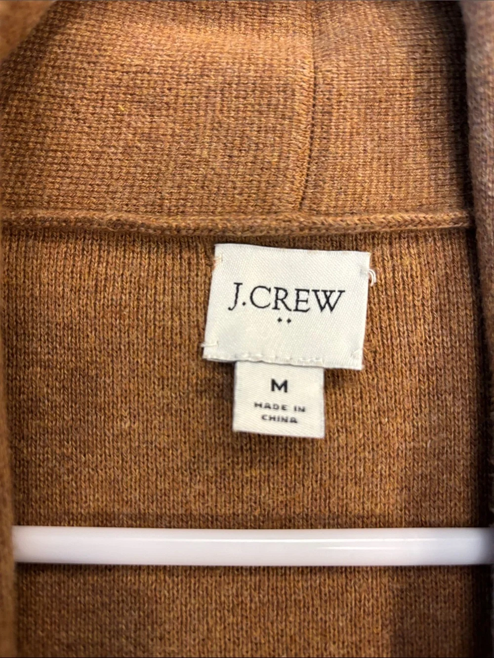 J. Crew Open-Front Camel/Tan Shawl Collar Cardigan - Picture 4 of 5